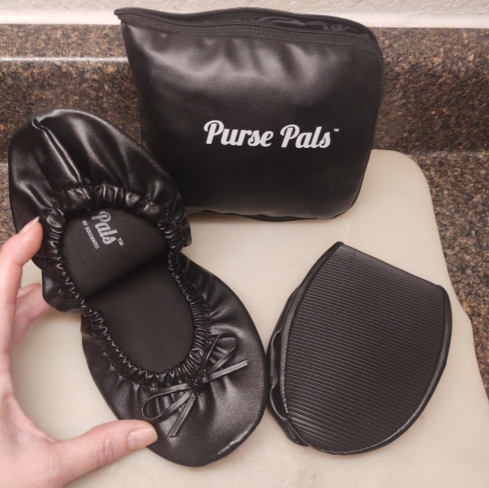 Black Foldable Ballet Flats